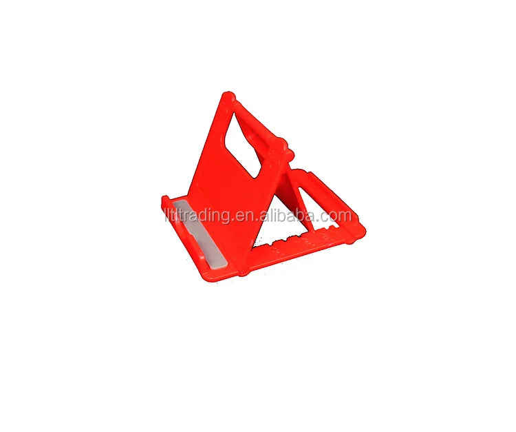 Stock New Lazy Red Foldable Adjustable Cell Phone Stand Holder Cheap Mobile Phone Holders Table Desktop Plastic Phone Holder