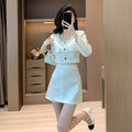 2025 Spring Roman 2 Piece Set for Women Top And High Waist Slim Set Clothing Wholesale
