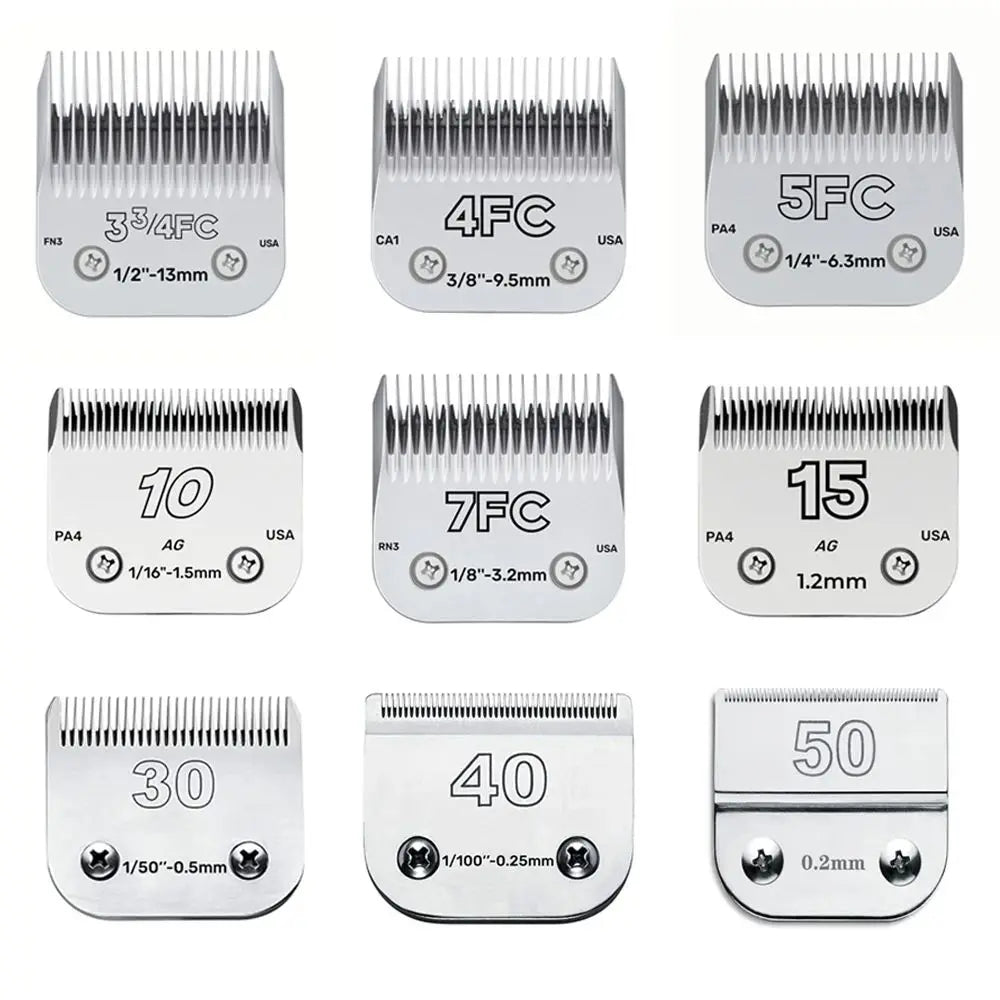 3F 4F 5F 7F 9# 10# 30# 40# 50# Professional Pet Dog Clipper Blade Fit Most Andis,Oster A5,wahl KM Clippers animals Clippers