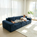 Export Packed Modern Modular Sofa Three Seater Chenille Living Room Lounge Couch Vacuum Compression Shipping Ready