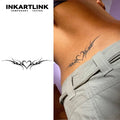 INKARTLINK Tribal Heart Tattoo Sticker Y2K Aesthetic Lower Back Totem Herbal 15 Days Semi-permanent Body Art Waist Wholesale MegaBDM