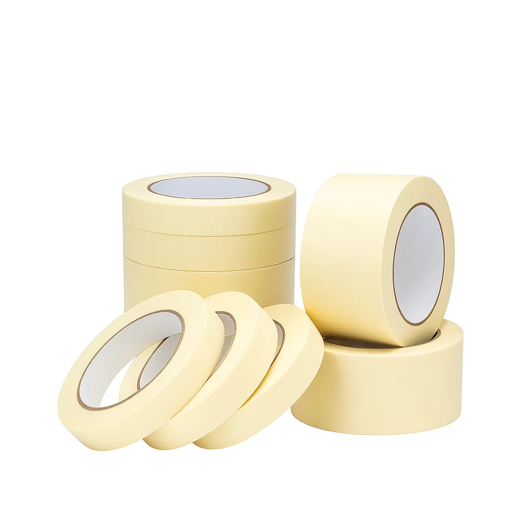 Automotive Painting High Temperature Writable Crepe Paper Masking Tape Waterproof Rubber Adhesive Custom Logo OEM
