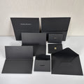 Custom Newest Black Luxury Gift Packaging Silk Scarf Paper Envelope Packaging Box