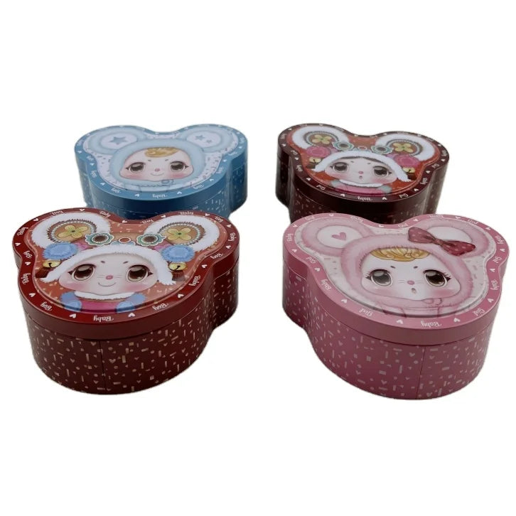 125x100x45H mm  Irregular metal tin box with open lid for packing foodtoolsaccessoriescosmeticscandies