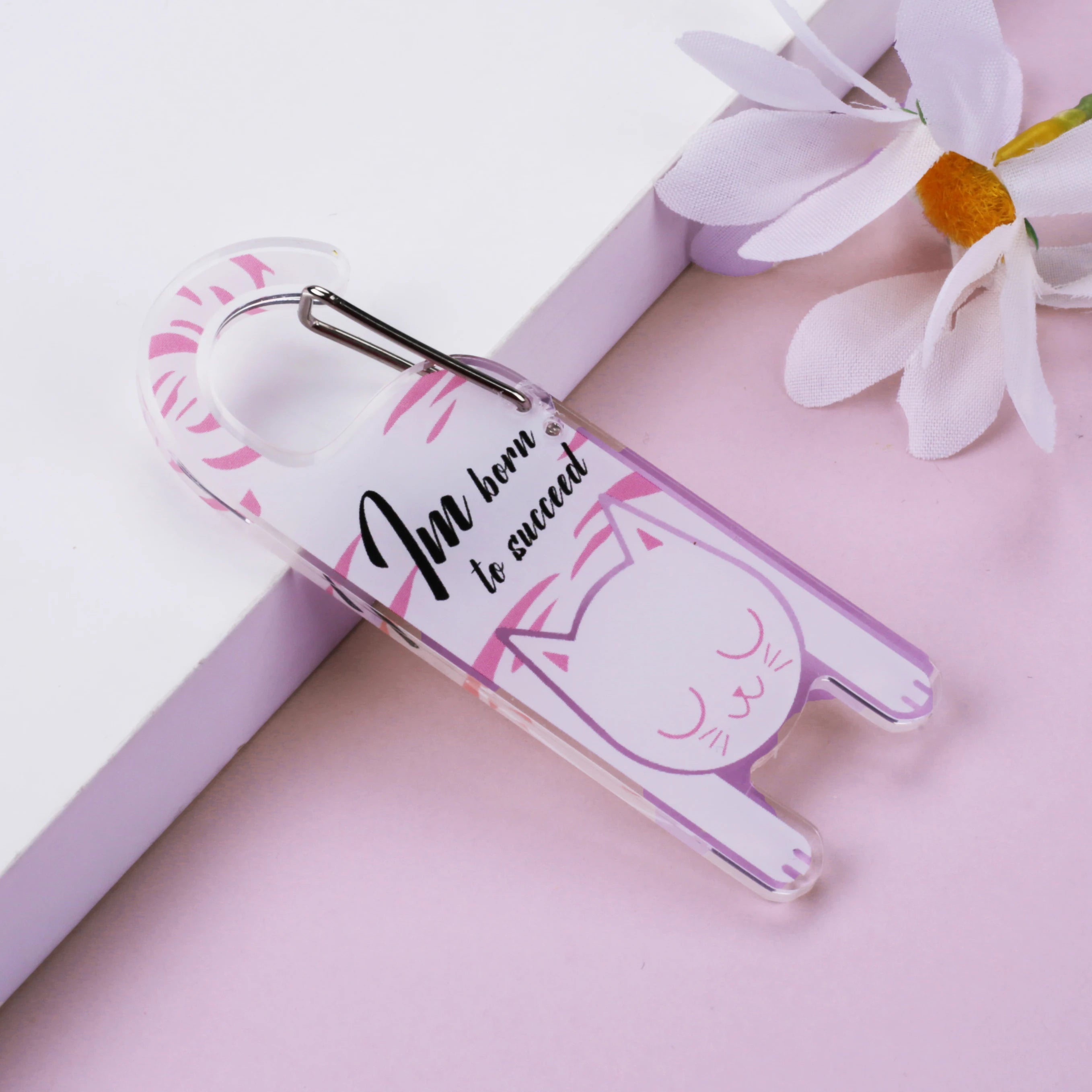 Acrylic Anime Carabiner Keyring   Custom Logo  Durable Printing Cute Personalized Charm Design