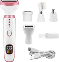 new 5 in 1 Shaving Kit LED Electric Epilator Waterproof Washable Body Epilator for Lady Shaver Body Bikini Grooming Kit