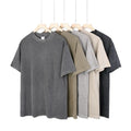 OEM Custom Logo Blank Breathable 100% Cotton O-Neck Casual American Style Acid Washed Distressed Vintage Short Sleeve T-Shirt