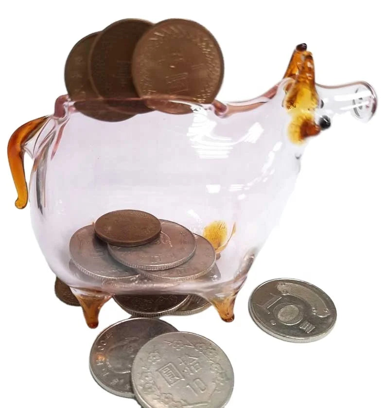 Customized High Quality Murano Lampwork Glass Cow-Shaped Piggy Bank for Children Custom Logo Chien Keng Brand