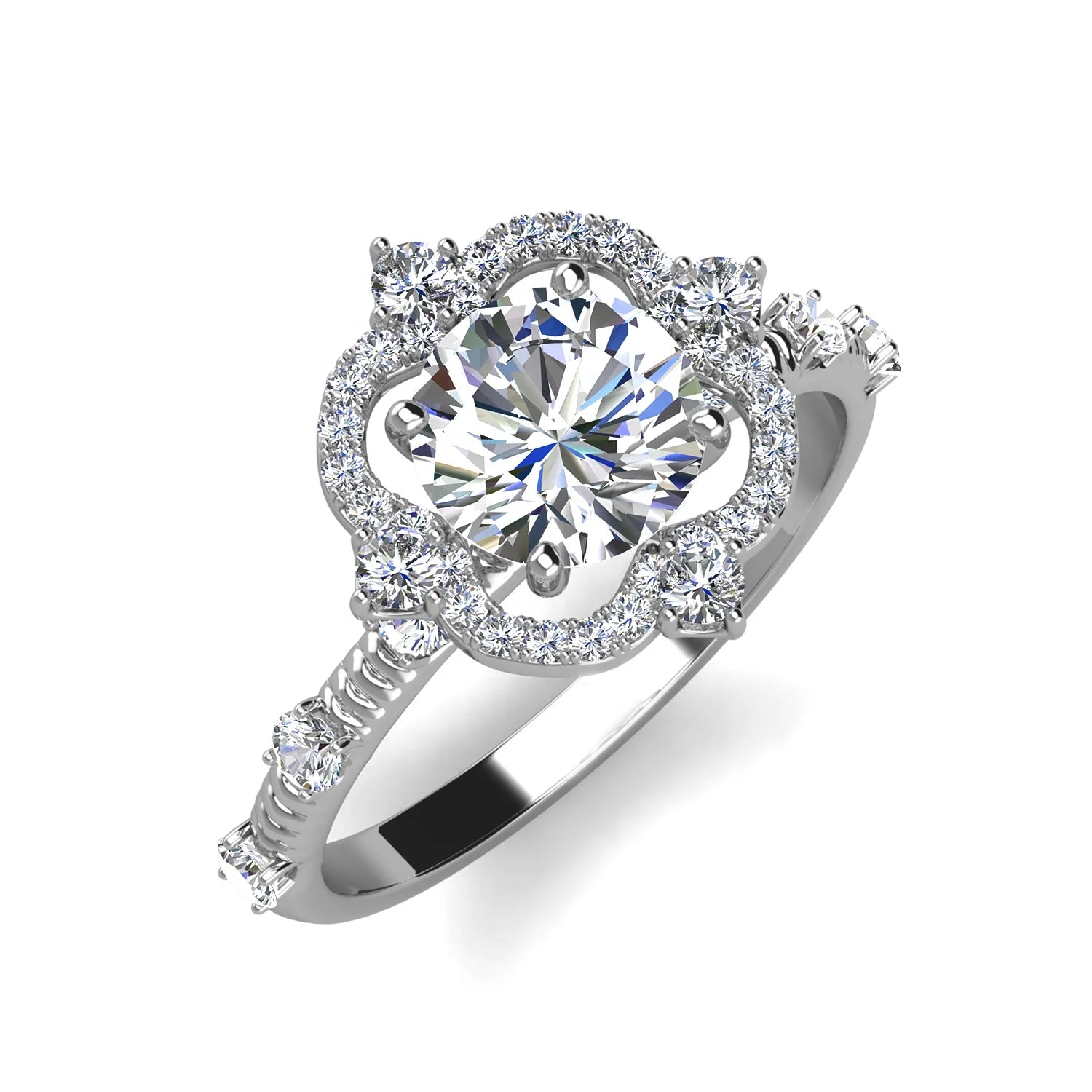 Innovative Formulated 925 Sterling Silver Fine Jewelry Unique 1ct Moissanite Diamond Engagement Ring Women Destiny Jewellery