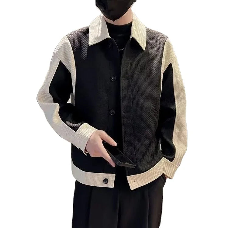 Oem Custom logo Design Men's Polyester Lapel Jacket Business Casual Seamless Wrinkle-resistant Non-iron Spring and Autumn Jacket