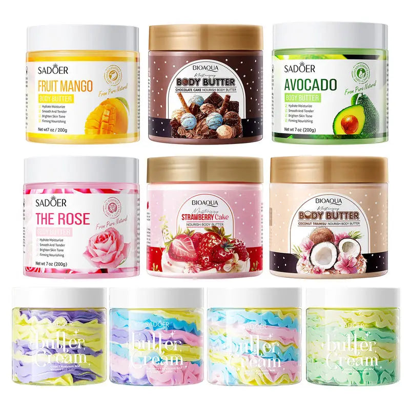 Private Label Avocado Mango Rose Avocado Wholesale Rainbow Body Lotion Avocado Body Butter Cream Lotion for All Skin Types