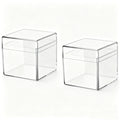 Acrylic Element Storage Box1 Inch Element Blocks Container Multifunctional Jewelry Display Box Mini Pill Storage Box(2PCS)