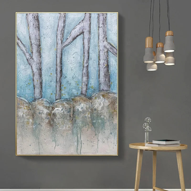 Beauty Impression Landscape Oil Painting by Hand Painted on Canvas Hotel Palette Knife Oil Painting From Dongguan