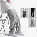 China Bangladesh Factory Price OEM Customized Logo Embroidery Ice Silk Loose Fit Wide Leg Straight Men Casual Pants MegaBDM