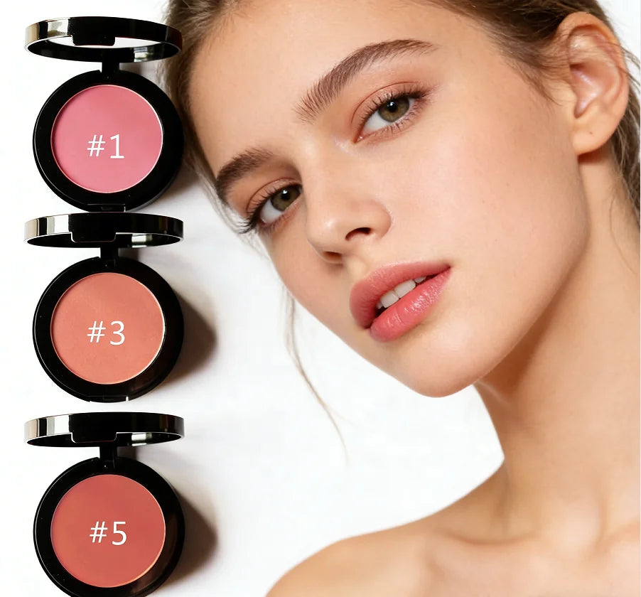 Private Label Mineral Blush Palette Ultra Pigmented Smooth Application Natural Glow Waterproof Long Lasting Makeup
