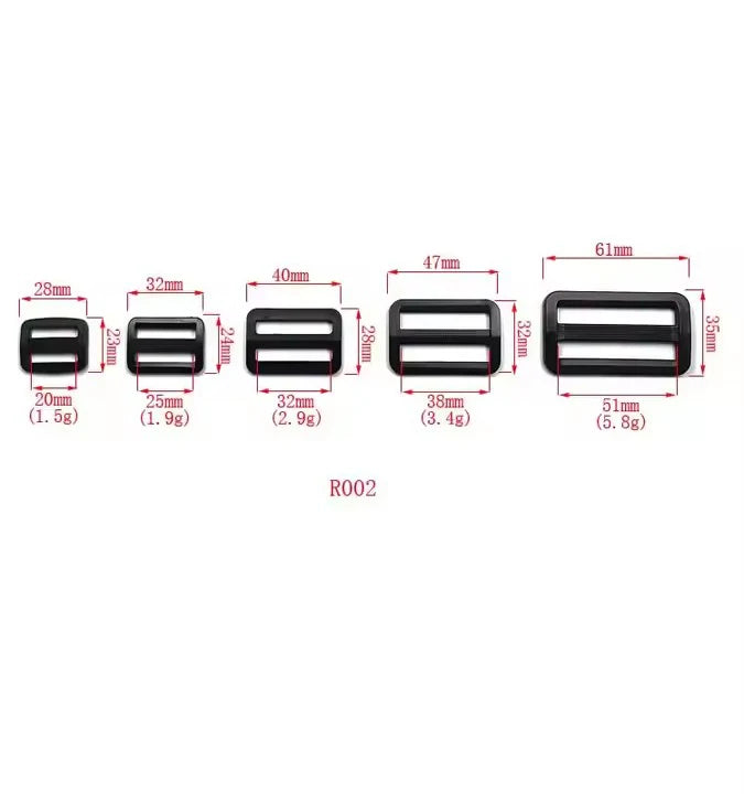 Wholesale Professional Waterproof Portable Strong Black Plastic Ladder Lock Buckles Adjusting Webbing for Backpacks
