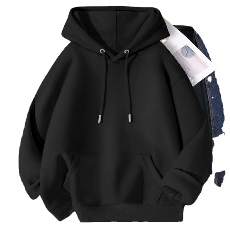 Bangladesh China Factory Price Custom Logo Embroidery Autumn Plus Size Heavyweight Slimming Oversized Hooded Mens Sweatshirt