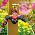 Multifunction 3/4 PVC Garden Tap Adaptor Quick Connect 180/360 Degree Shower Center Two Hose 2-Year Warranty