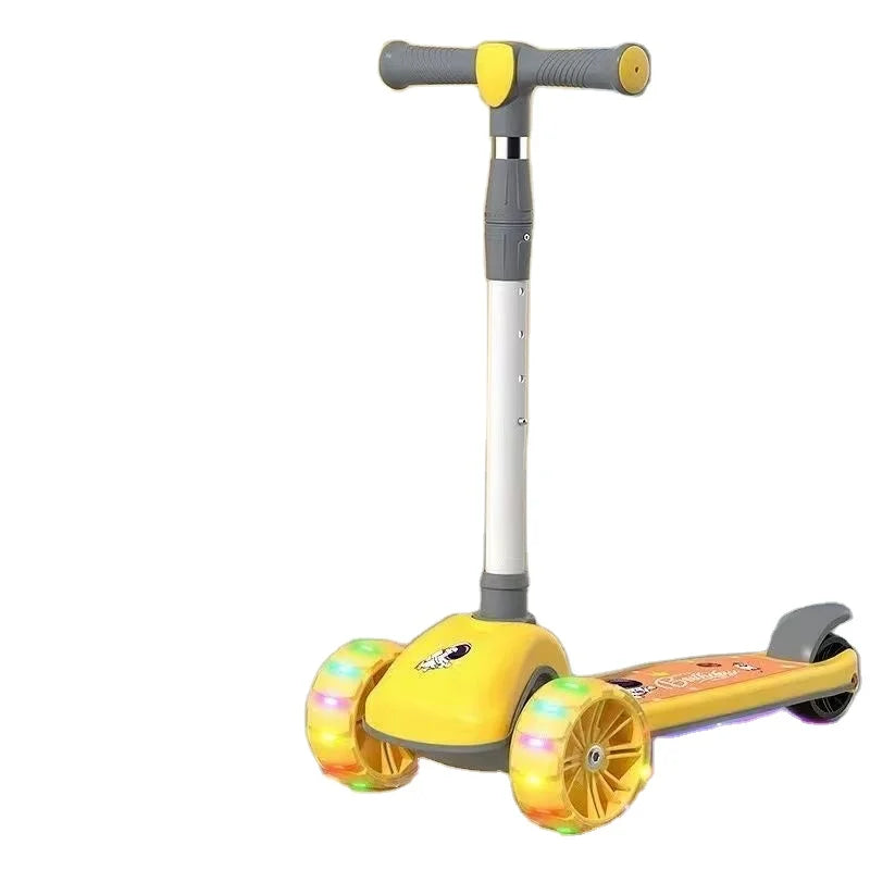 Wholesale Portable Children Outdoor Sport Lightweight Durable Foot Scooter With 3 Flash Wheels