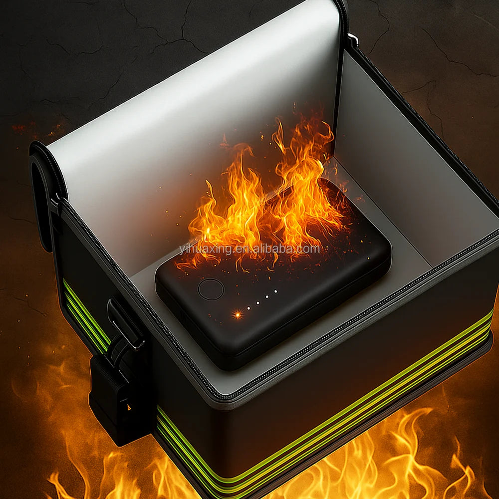 YHX Anti-recall Mobile Power Bank Protective Bag OEM Factory Fire and Explosion-proof Safety Bag Meets CE/RoHS Standards
