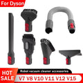 Flat Suction Nozzle Head Mattress Brush Head For Dyson V7 V8 V10 V11 V12 V15 G5 Vacuum Cleaner Round Brush Soft Brush Parts