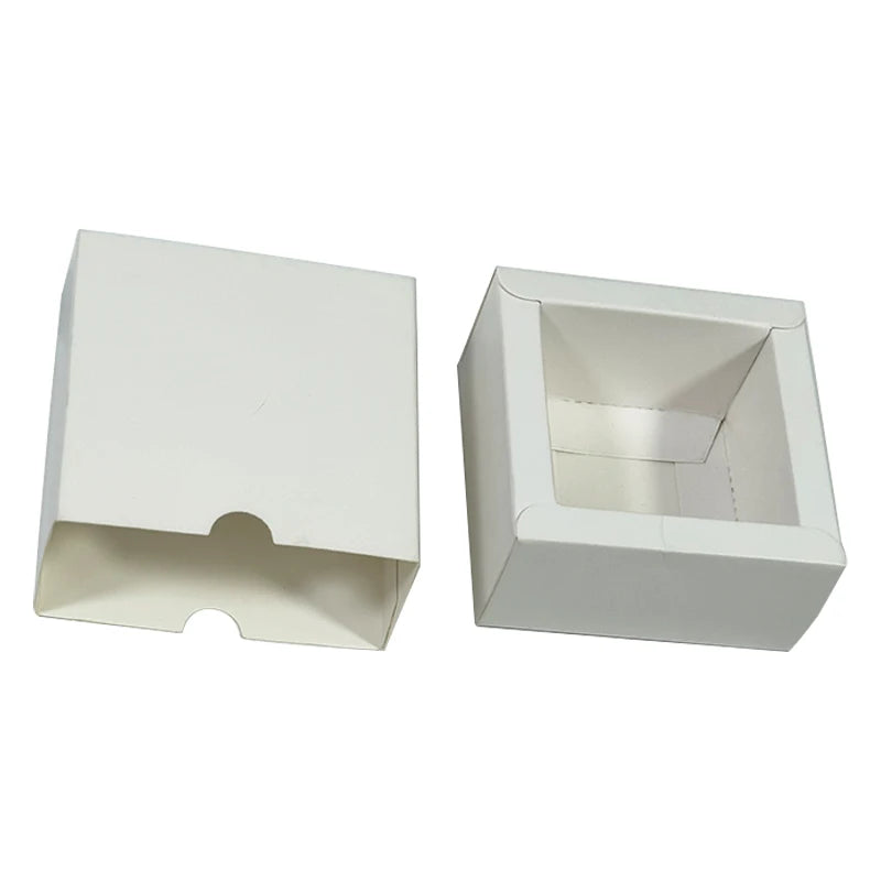 Custom Logo Luxury Sliding Cover Rigid Cardboard Paper Packaging Gift Small Drawer Box With Ribbon for Jewelry Candle Cosmetics