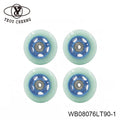 YEOU CHERNG WB08076LT90-1 PU Wheels 76x24mm Blue Core Transparent for Conveying Machinery MegaBDM