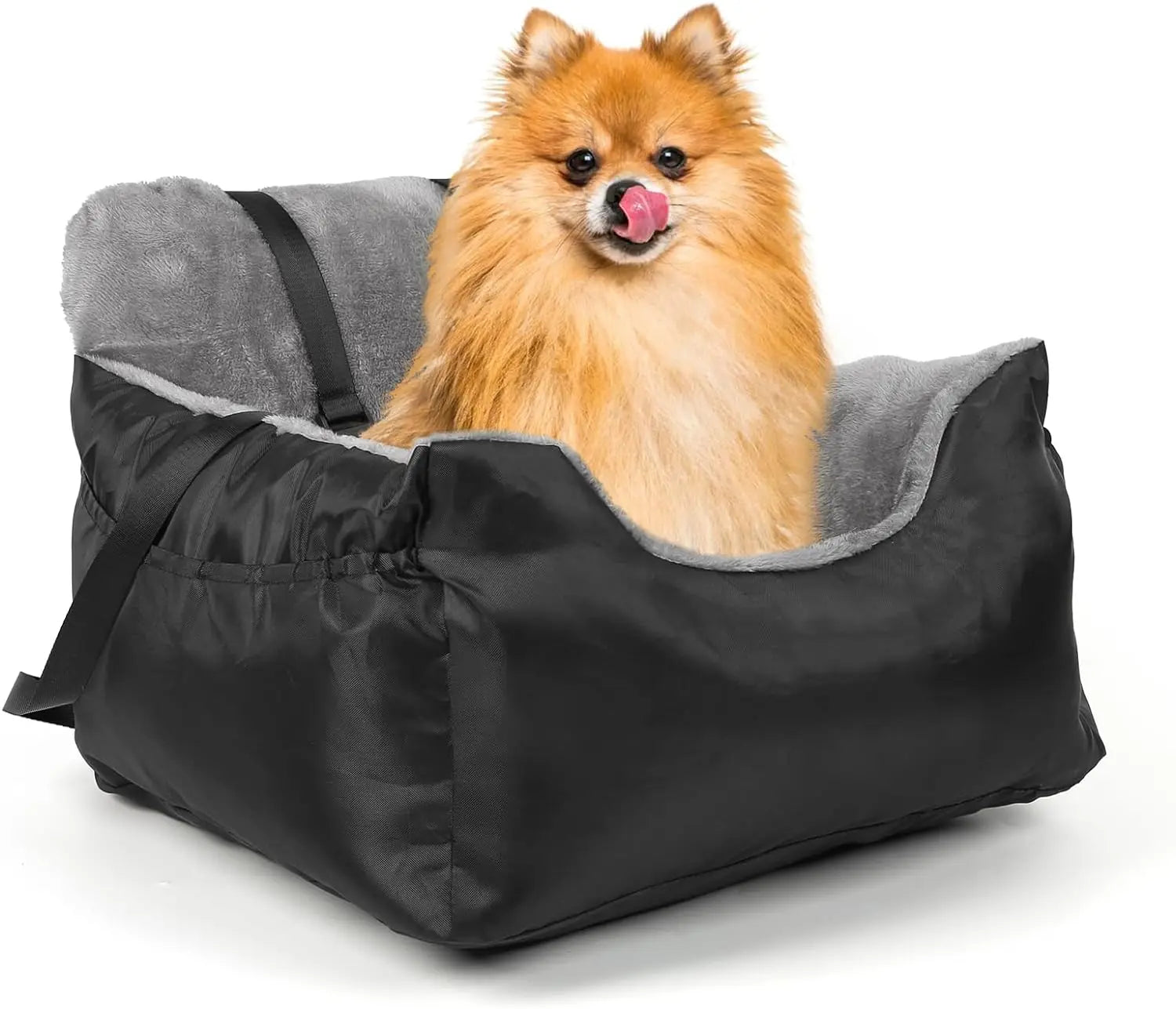 Multifunctional Dog Car Seat Travel Bed Waterproof Resist Pet Carrier with Customized Logo Safe Belt Dog Leash; Solid Pattern