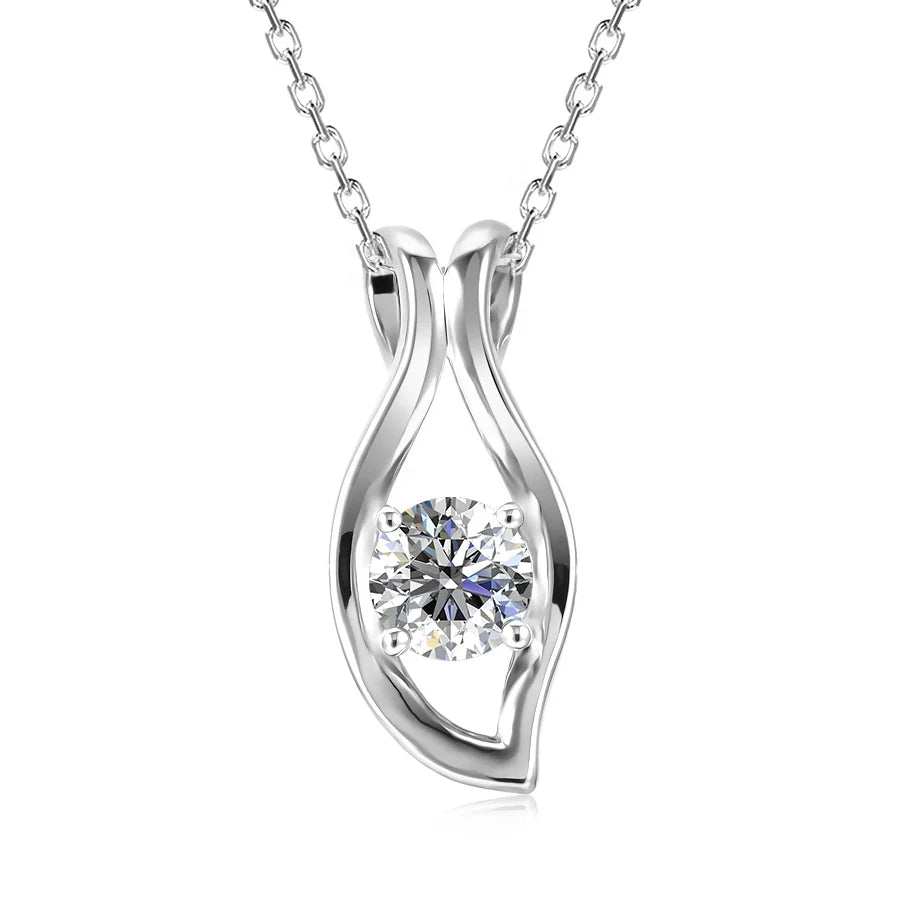 Factory Direct Lab Grown Moissanite Jewelry Sterling Silver 935 Minimalist Moissanite Pendant Women Necklace Destiny Jewellery