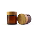 Factory Direct Wholesale Custom Eco-friendly Colored Glass Jar Plastic Bamboo Screw Stylish Cosmetic Storage for False Eyelashes