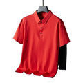 China Bangladesh Factory Price OEM Customized Logo Ice Silk Quick Dry Seamless Heat Sealed Short Sleeve Men Summer Polo Shirt