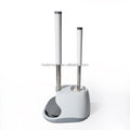 HOLAMOPA Heavy Duty 2 in 1 Toilet Brush and Plunger Set With Holder for Hotel Bathroom Cleaning