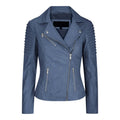 Wholesale Autumn High Quality Ladies Pu Jacket for Winter Blank Color Cool Style Women Pu Leather Jacket