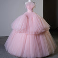 Jancember SFY52 Elegant Pink Ruched Evening Empire Puffy Dresses for Party MegaBDM