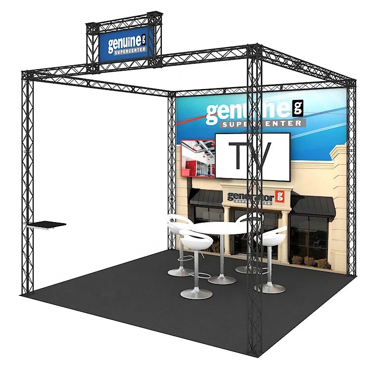 New Design Wholesale 10x10 Tool Free Manual Exhibition TradeShow Truss Frame Aluminum Portable Modular Trade Show Booth