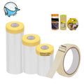 ANTI Multi-Purpose Plastic Dust Sheet Rolls with Self-Adhesive Tape for House Decoration Furniture Floor Dustproof Cover