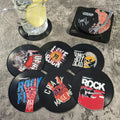 Classic Home Decor 6PCS Mix Color Eco-Friendly Washable Polylactic Acid Round Table Cup Mat Coasters with Plastic Display Holder