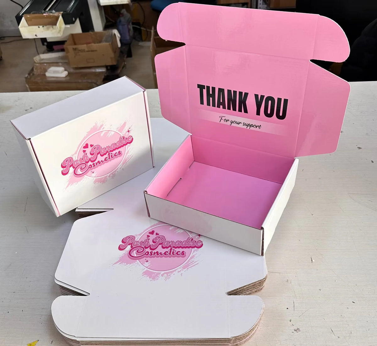 OEM Factory Custom Logo Pink Color Cosmetic Corrugated Packaging Mailer Box Shipping Box Paper Box With Quality Assurance MegaBDM