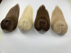 Greathairgroup Fast Shipping Remy 10A Grade European Hair Balayage Mini Jewish Lace Topper Silk Base Closure 130% Density