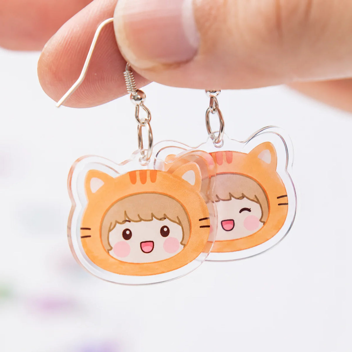 Custom Logo Acrylic EarringsLightweight Water-Resistant Dangle Accessories Ideal for Business Promotions MegaBDM