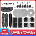 Dreame L40 Ultra / X40 Ultra Vacuum Cleaner Replacement Accessories Main Side Brush HEPA Filter Mop Cloths Dust Bag Spare Parts
