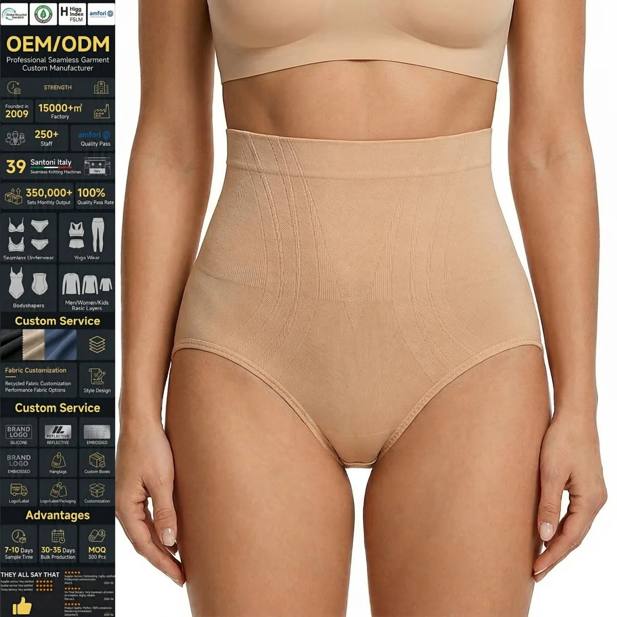 High Waist Seamless Shaping Panties Women Tummy Control Butt Lifting Anti Roll Breathable Jacquard Pattern Nylon Spandex MegaBDM