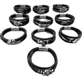 Wholesale Multilayer Braided Cross Lion Snake Wolf Magnetic Buckle Stainless Steel Leather Bracelet Men