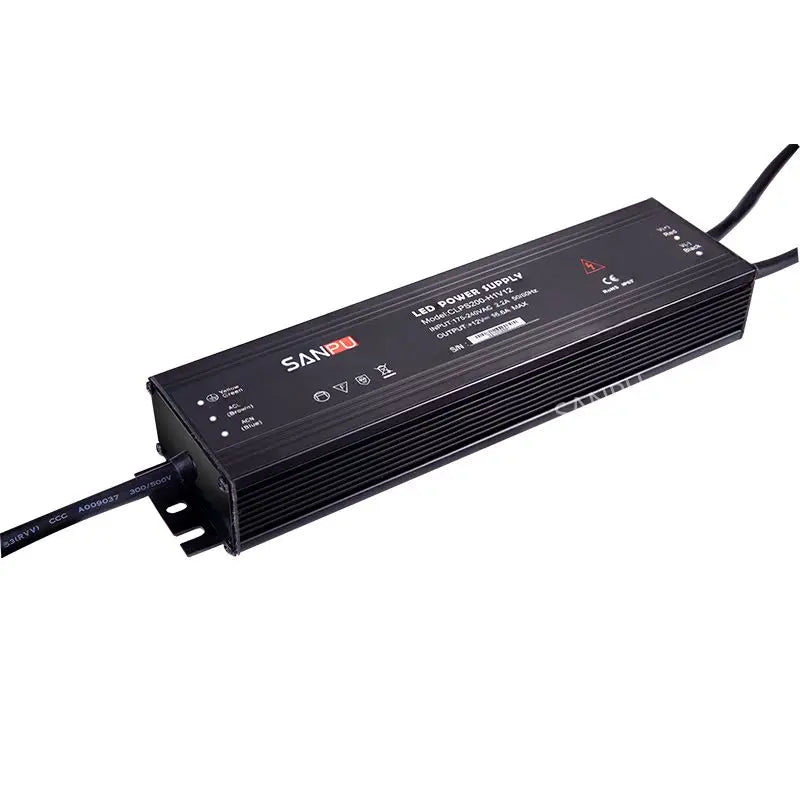 150W IP67 Outdoor Slim Black SMPS Waterproof Aluminum Case 12V/24V/48V AC-DC Flood Light LED Strip Driver