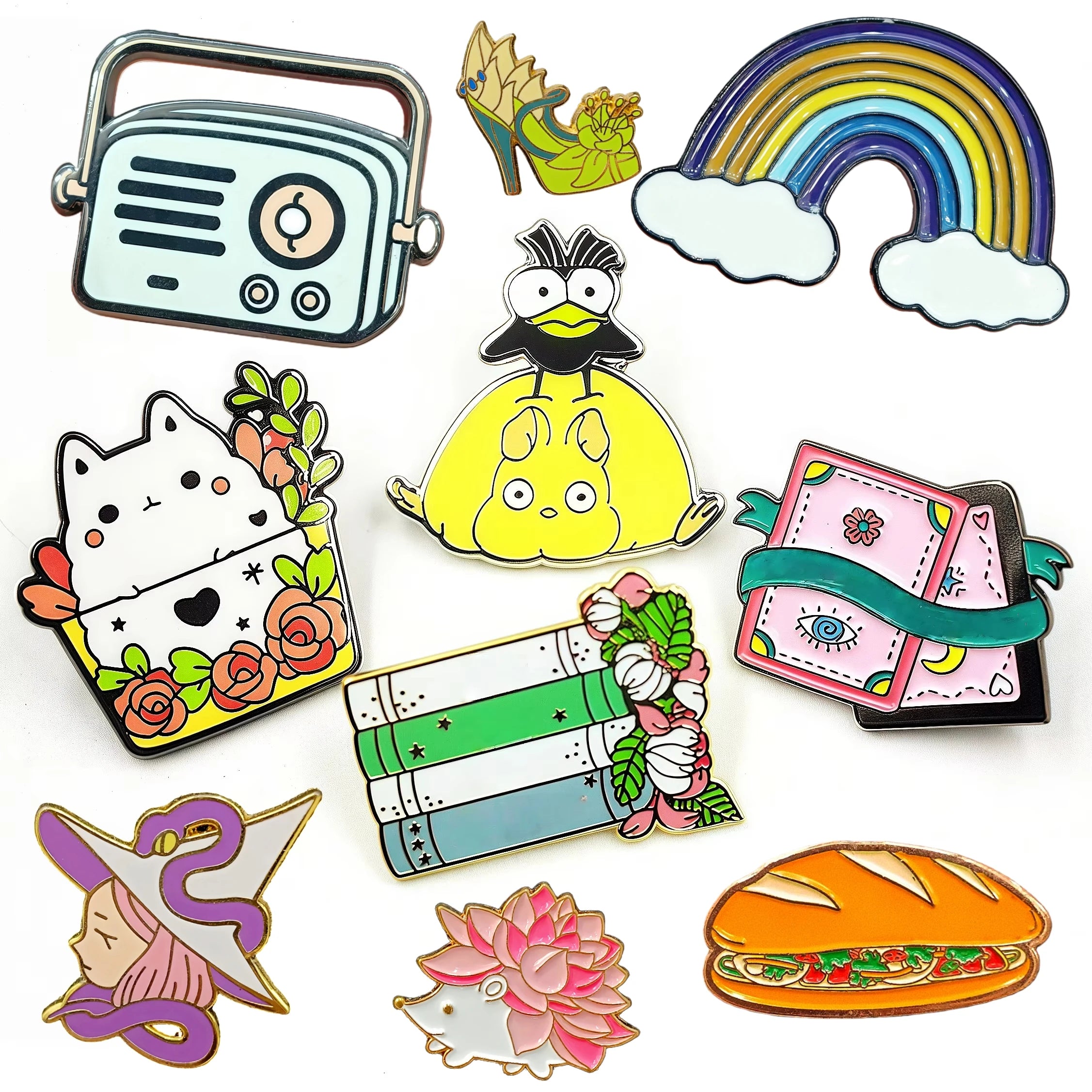 China Manufacturers Wholesale Custom Metal Anime Enamel Pin Badges Holder Accessories Plated Cartoon Metal Soft Hard Lapel Pins
