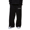 Custom Logo 450GSM 100% Cotton Joggers Wide Leg Sweatpants Embroidery Comfortable Jogging for Puff Print Solid Blank Luxury Man