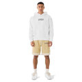 Customizable Printed Beige Shorts White Hoodie Set Men Women Streetwear Two-Piece Contrast Trim Gym Co-ord Tracksuit Breathable