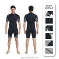 Custom Logo 3mm Neoprene Mens Shorty Wetsuit for Scuba Diving and Snorkeling