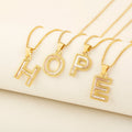 QIKU Women's Trendy Initial Pendant Necklace 18K Gold Plated Alphabet Letter Minimalist Dainty Jewelry Gift
