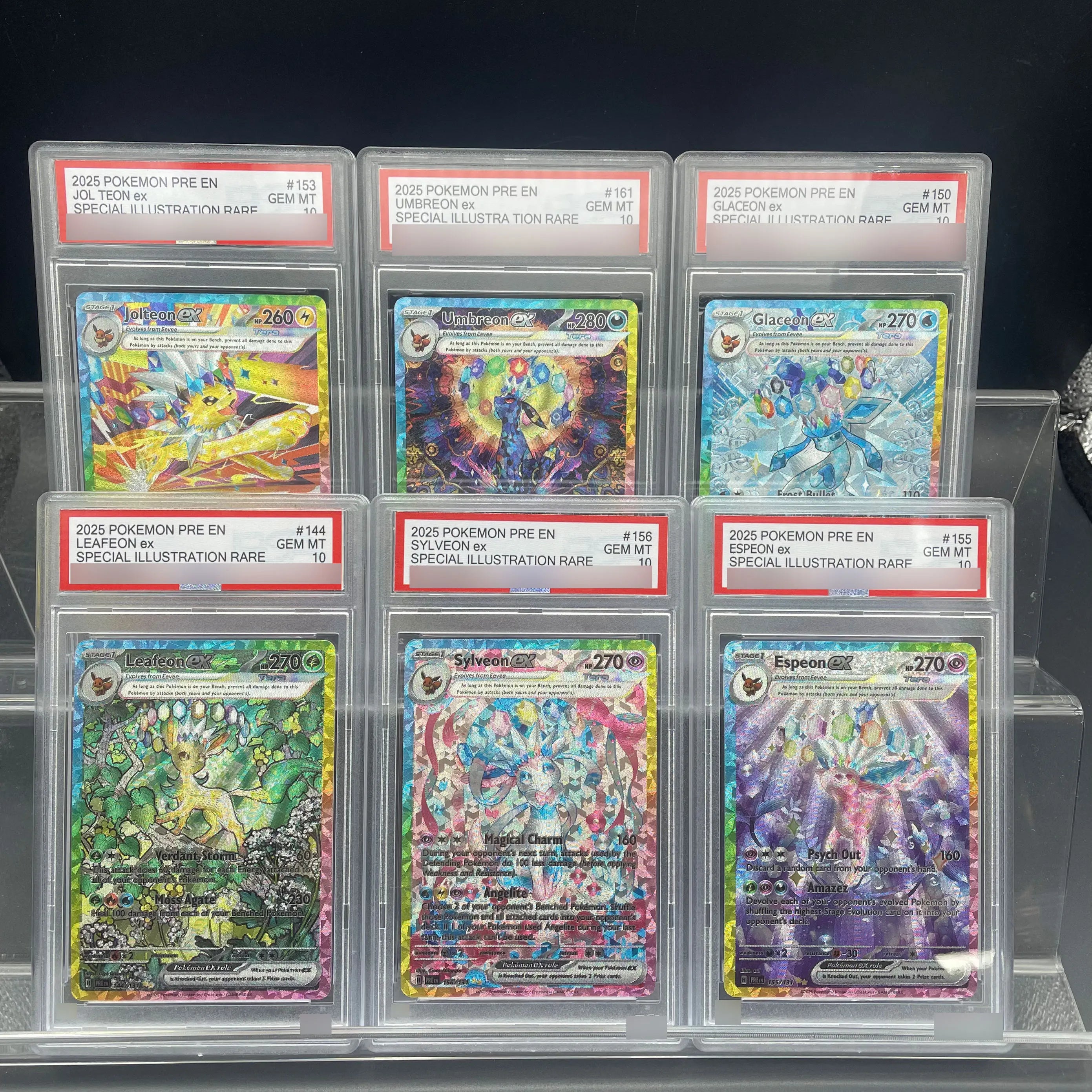 DIY PTCG Eeveelutions Special Illustration Rare Tera EX Collection Card 10Points Rating Card English Version Anime Card Gift